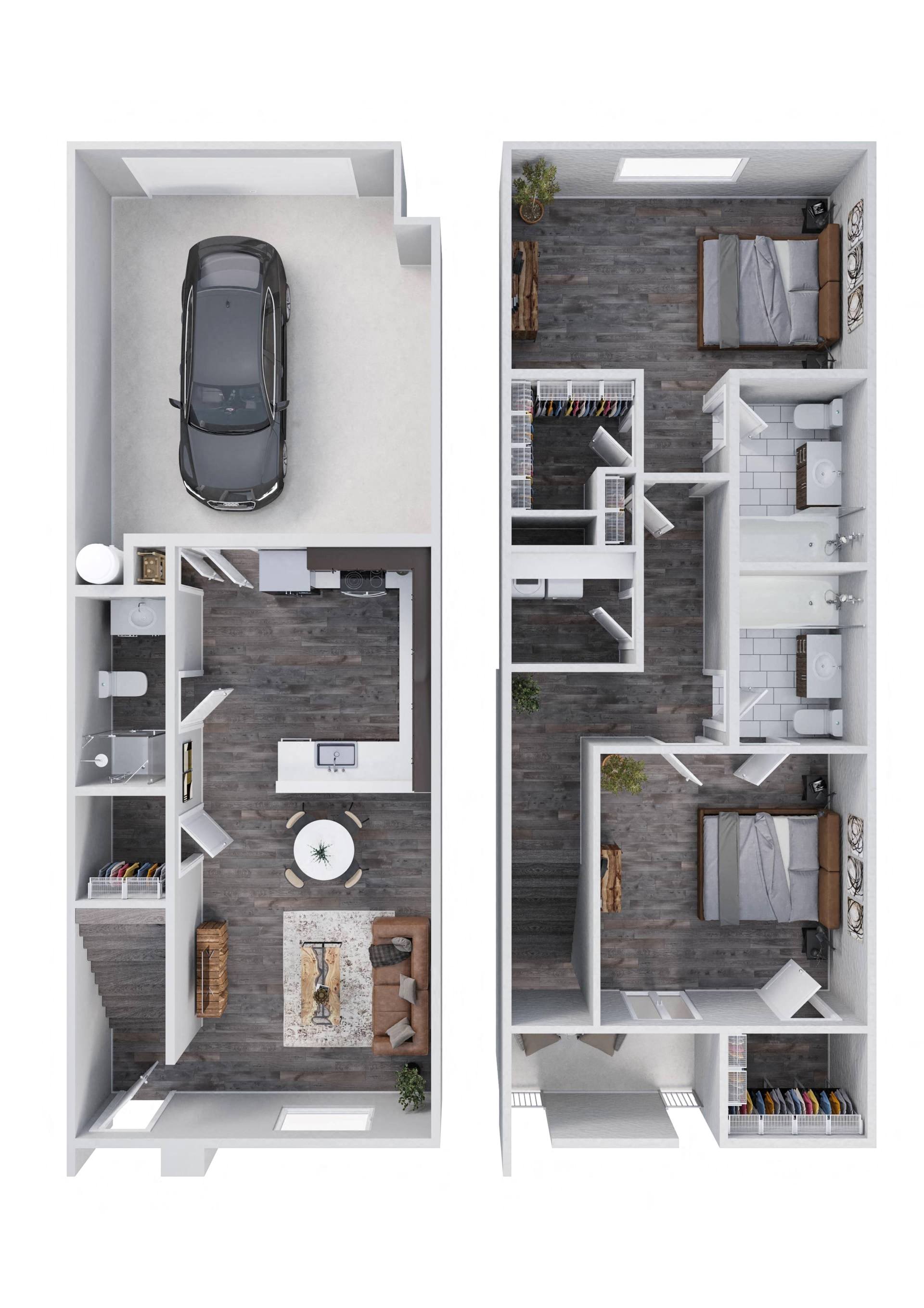 Lyric Apartments in Las Vegas, Nevada 2x2 TH Floor Plan
